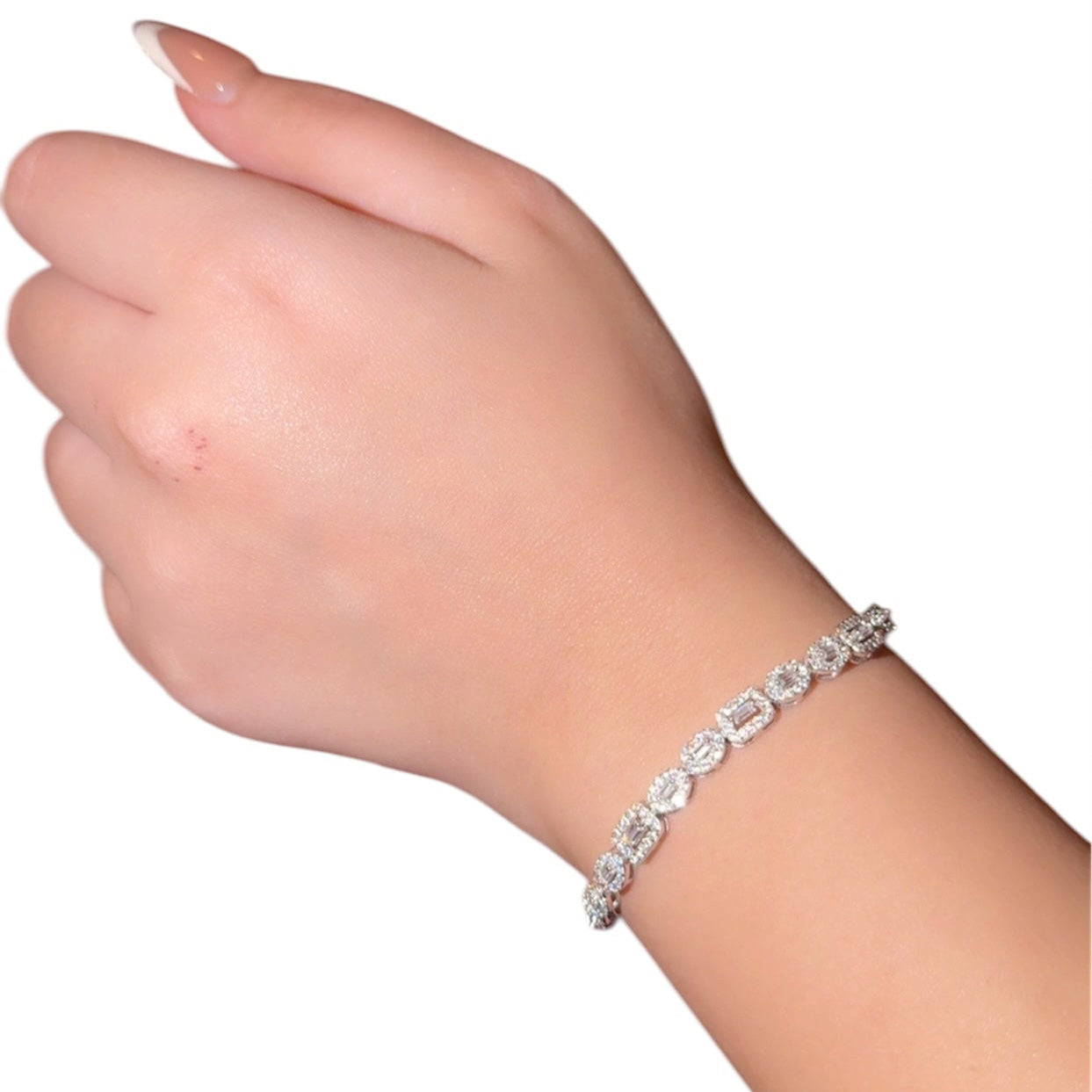 Diamond Zircon Silver Bracelet