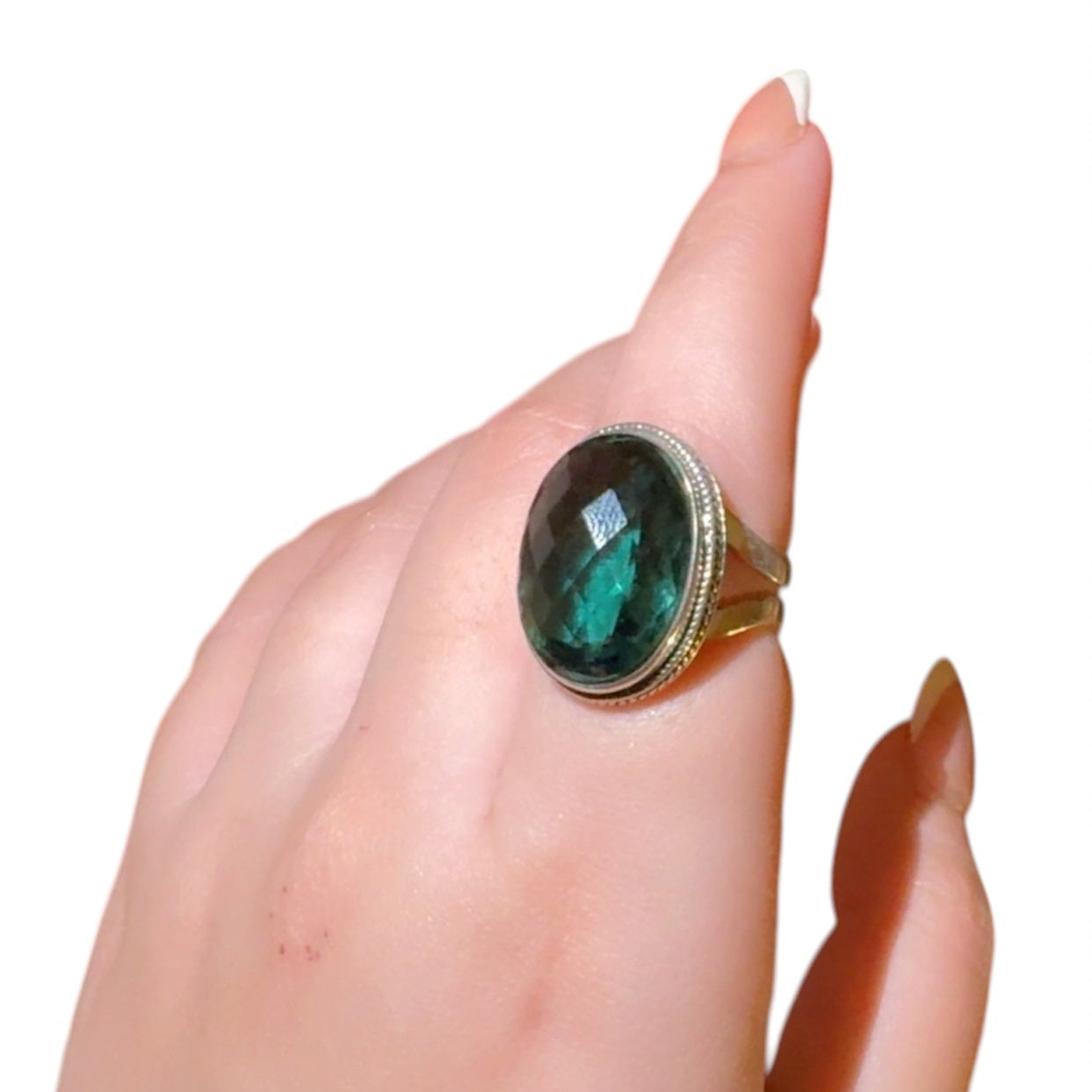 Natural Emerald Stone Ring