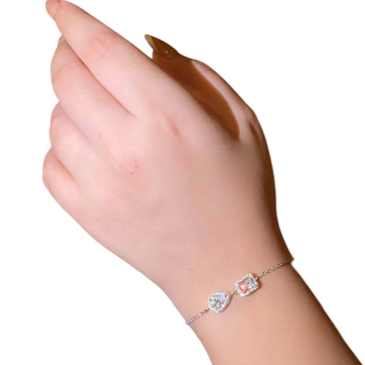 Diamond Zircon Silver Bracelet