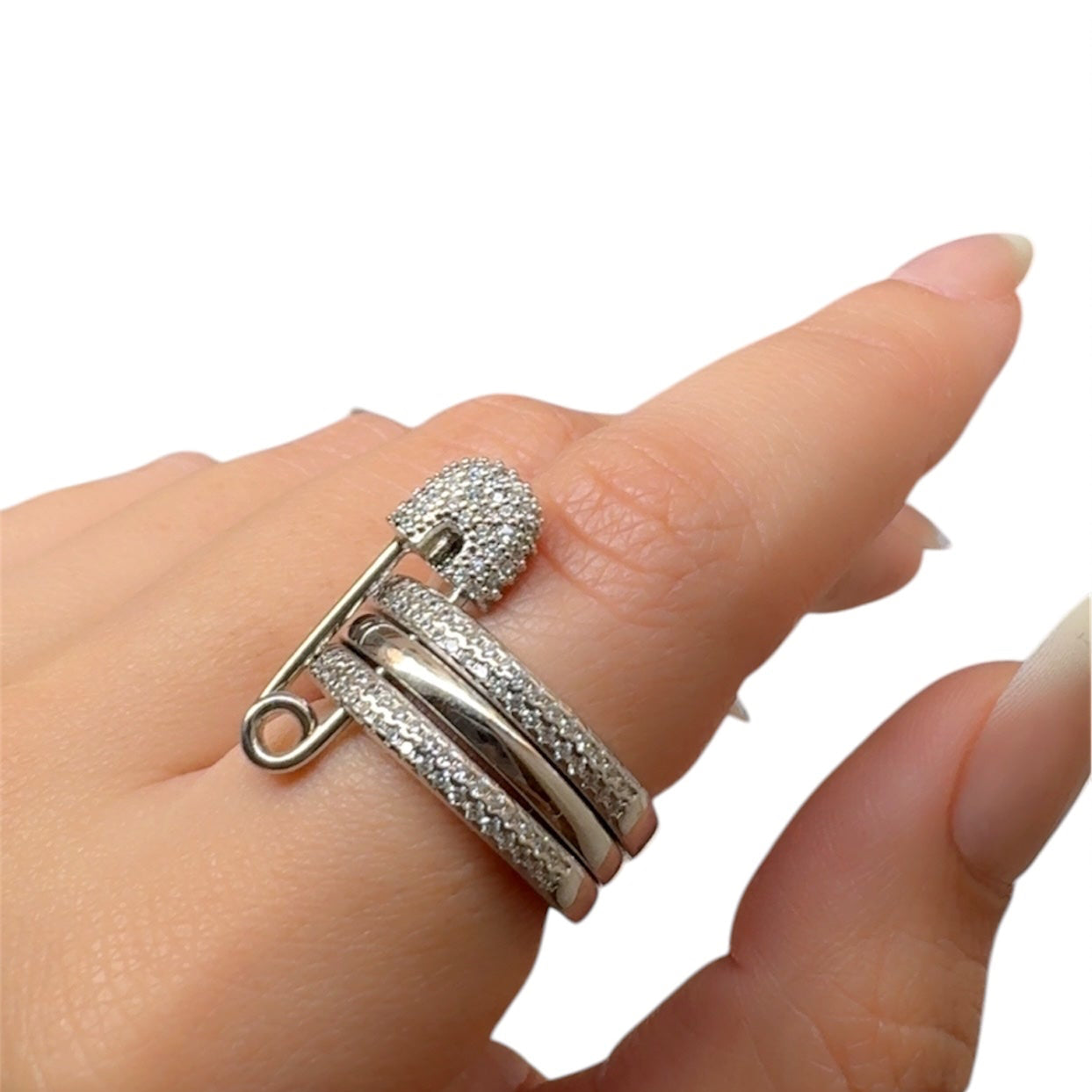 Triple Hoop Safety Pin Apm Ring