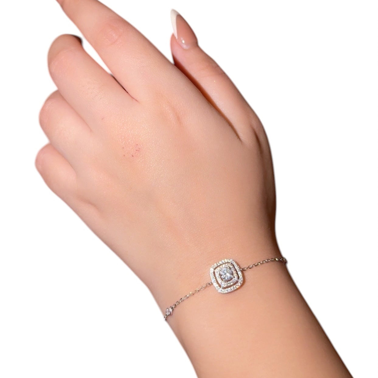 Elegant Zircon Silver bracelet