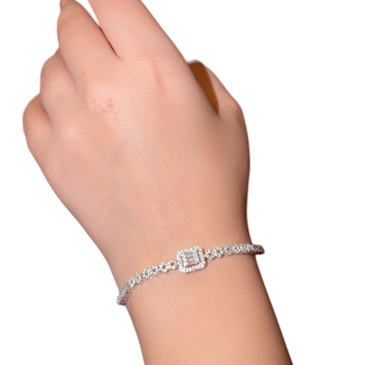 Luxury Zircon Silver Bracelet