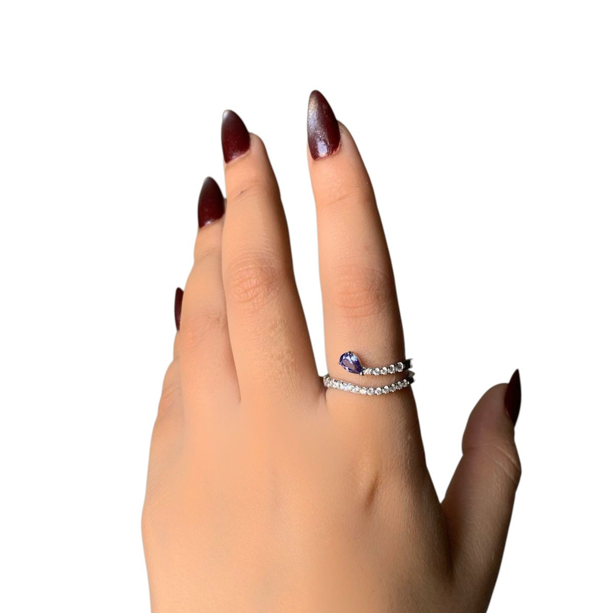 Luminous Amethyst Zircon Ring