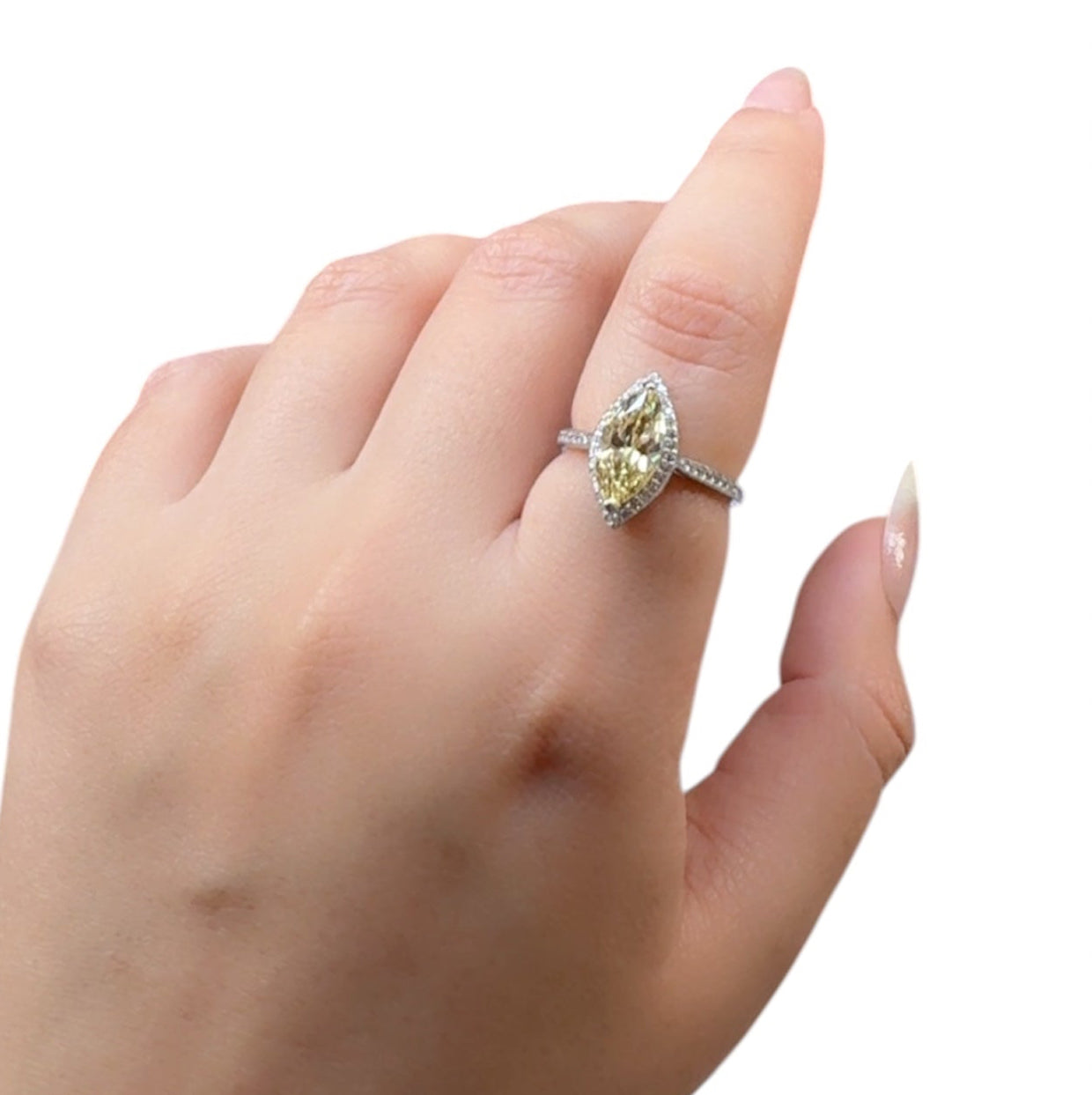 Citrine Zircon Golden Ring