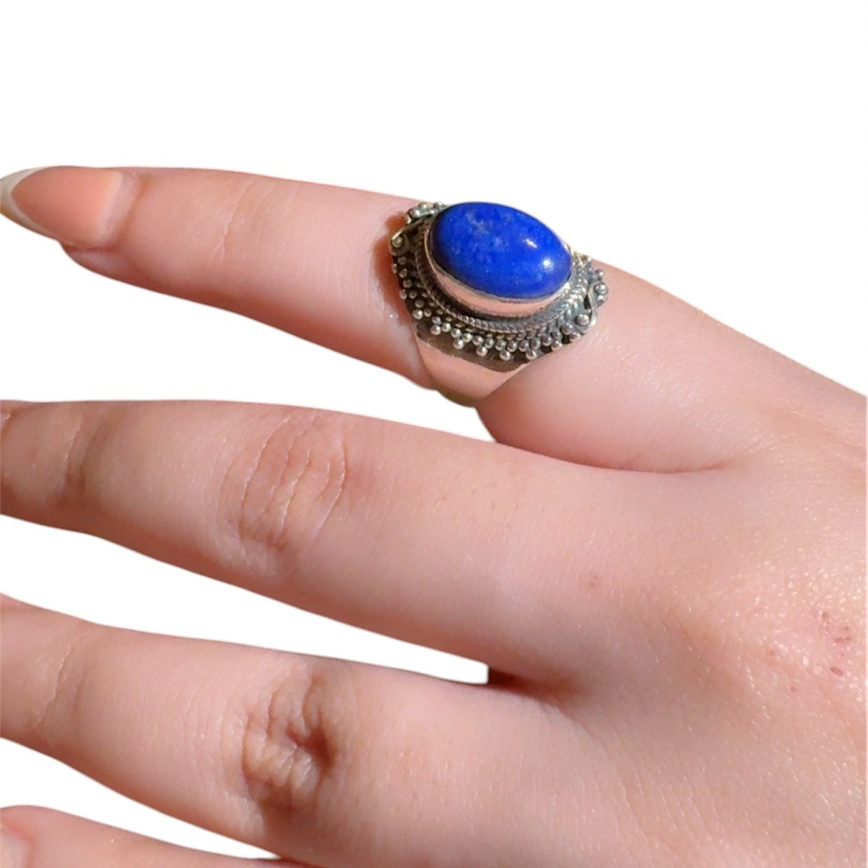 Lapis Lazuli Stone Silver Ring