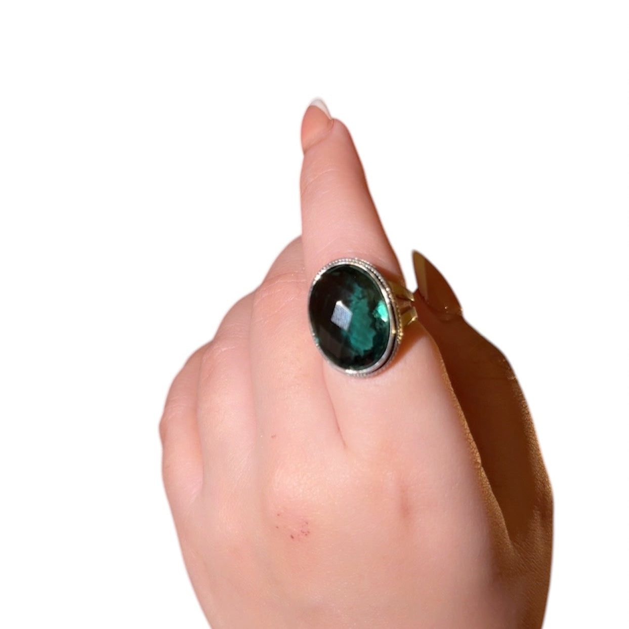 Natural Emerald Stone Ring
