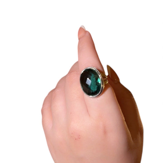 Natural Emerald Stone Ring