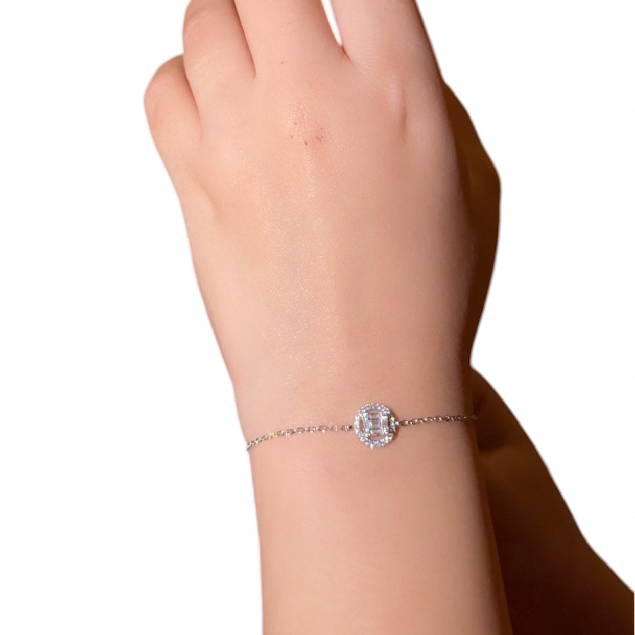 Diamond Zircon Silver Bracelet