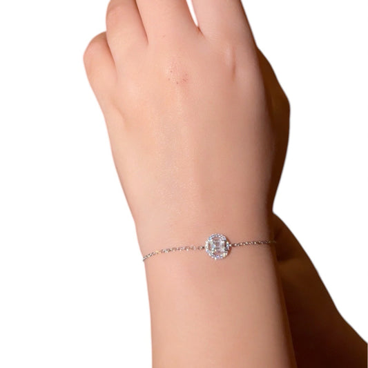 Diamond Zircon Silver Bracelet