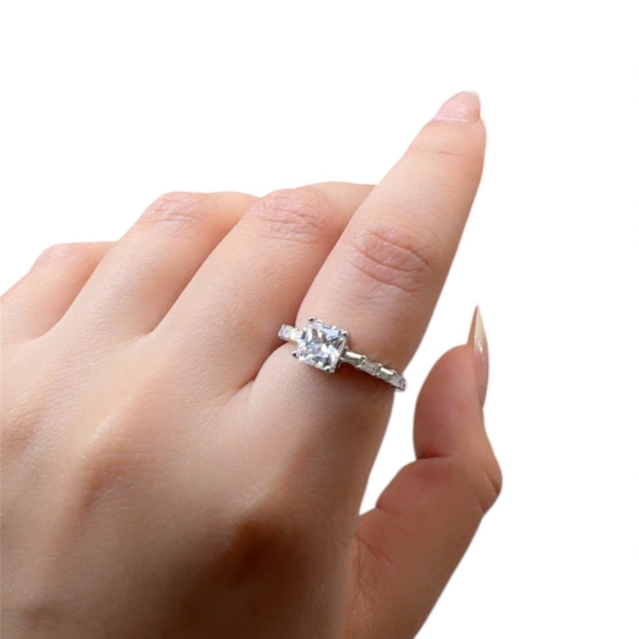 Diamond Zircon Silver Ring