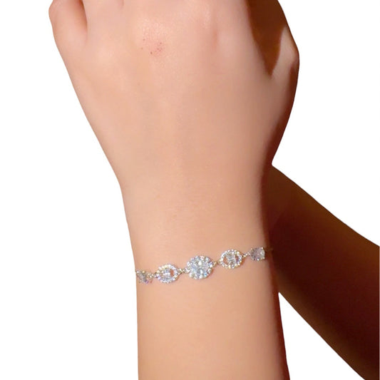 Elegant Zircon Silver Bracelet