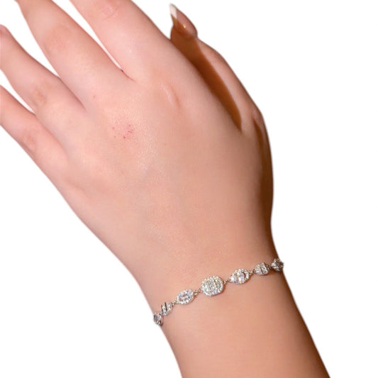 Elegant Zircon Silver Bracelet