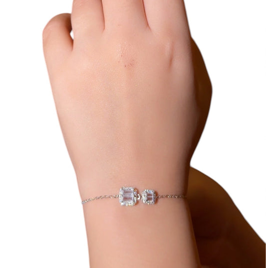 Diamond Zircon Silver Bracelet