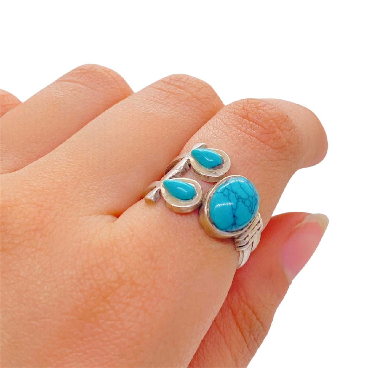 ARABIC KEY OF LIFE TURQUOISE RING