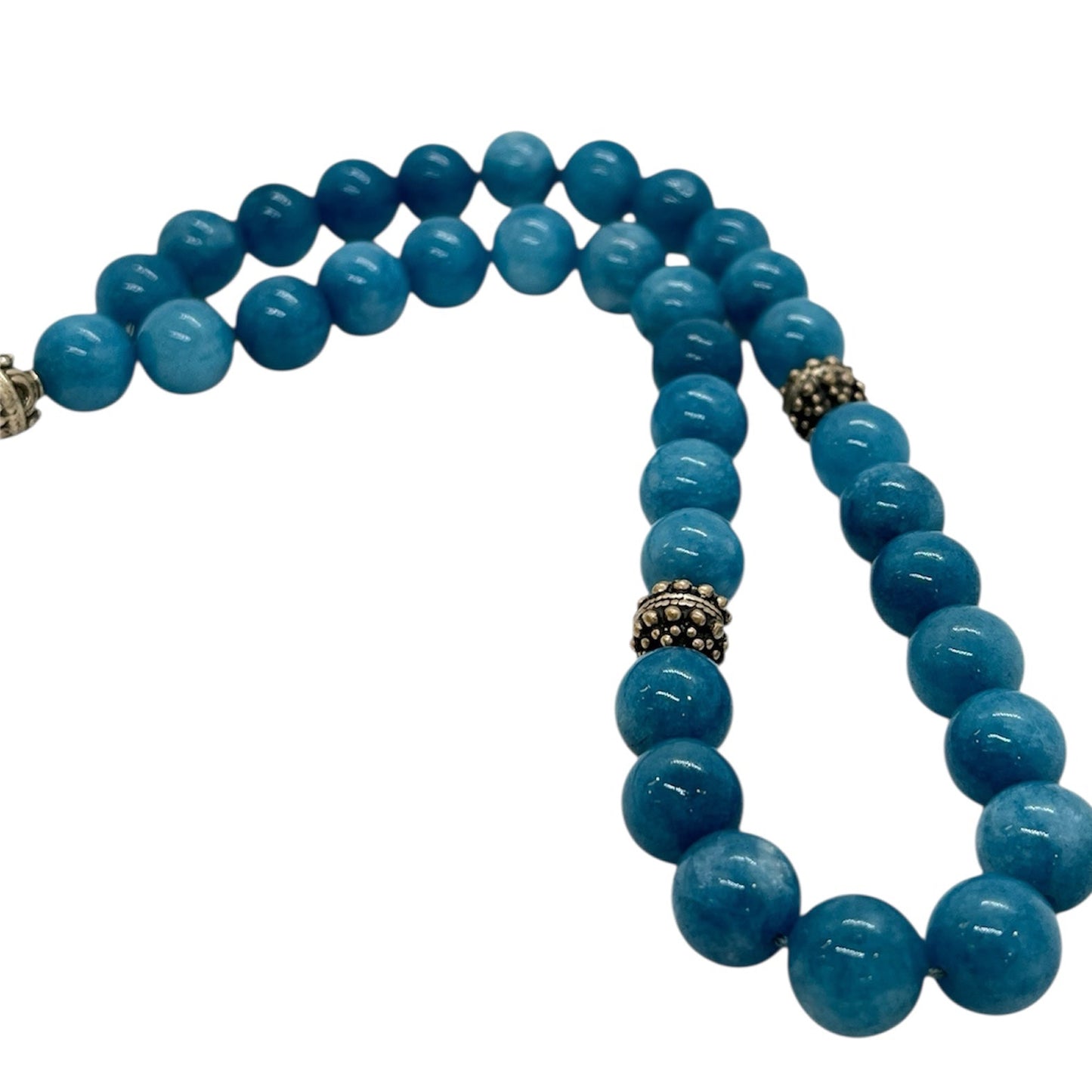 Blue Agate & Silver Prayer