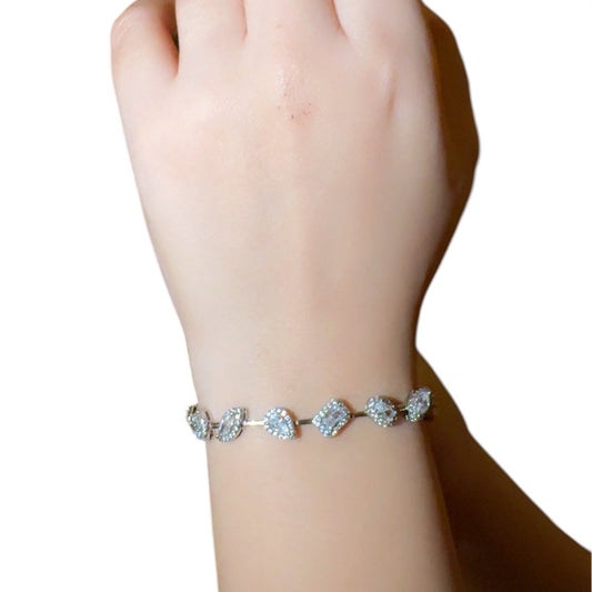 Diamond Zircon Silver Bracelet