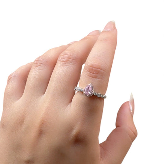 Rose Quartz Silver Ring