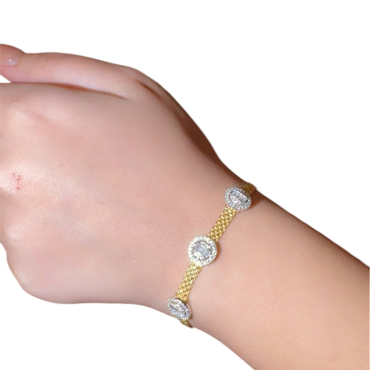 Diamond Zircon Silver Bracelet