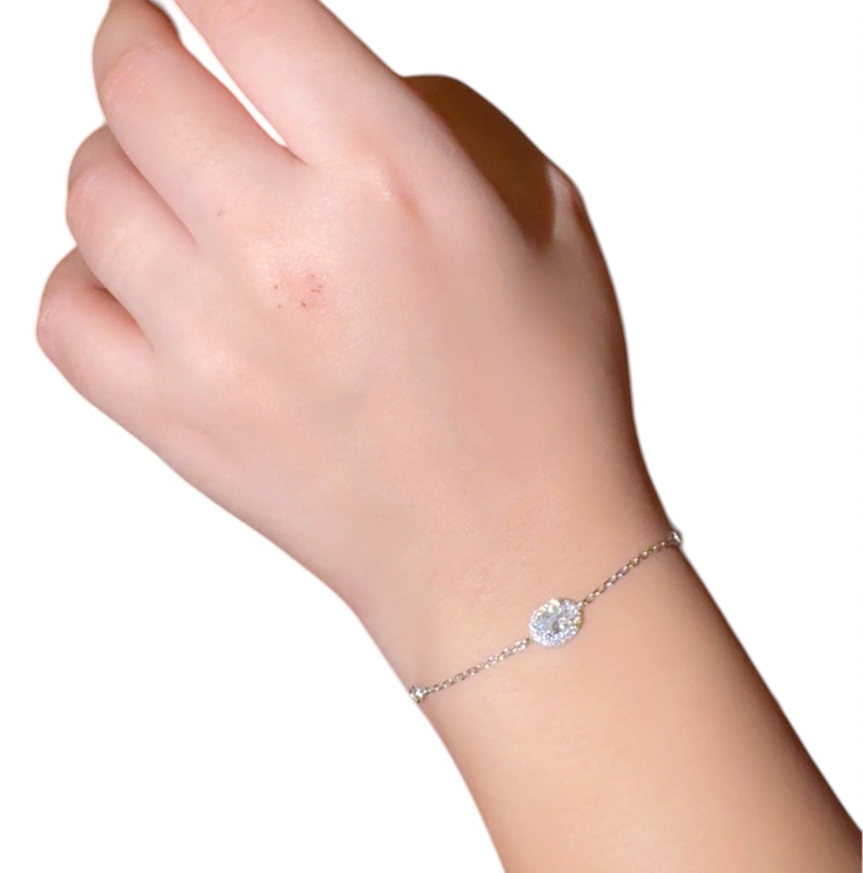 Diamond Zircon Silver Bracelet