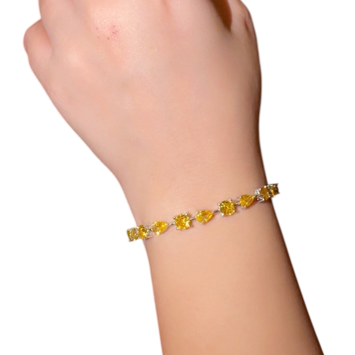Citrine Silver Bracelet