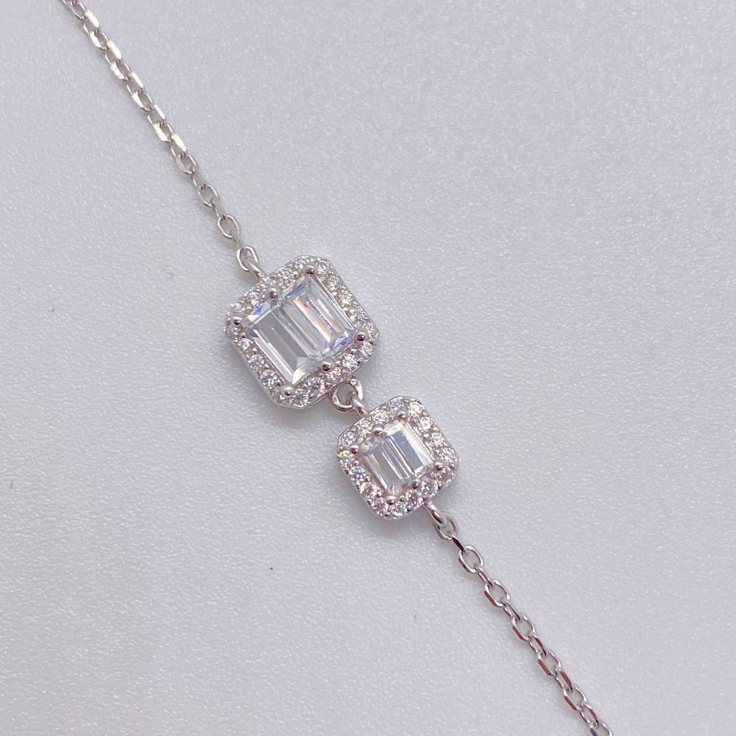 Diamond Zircon Silver Bracelet