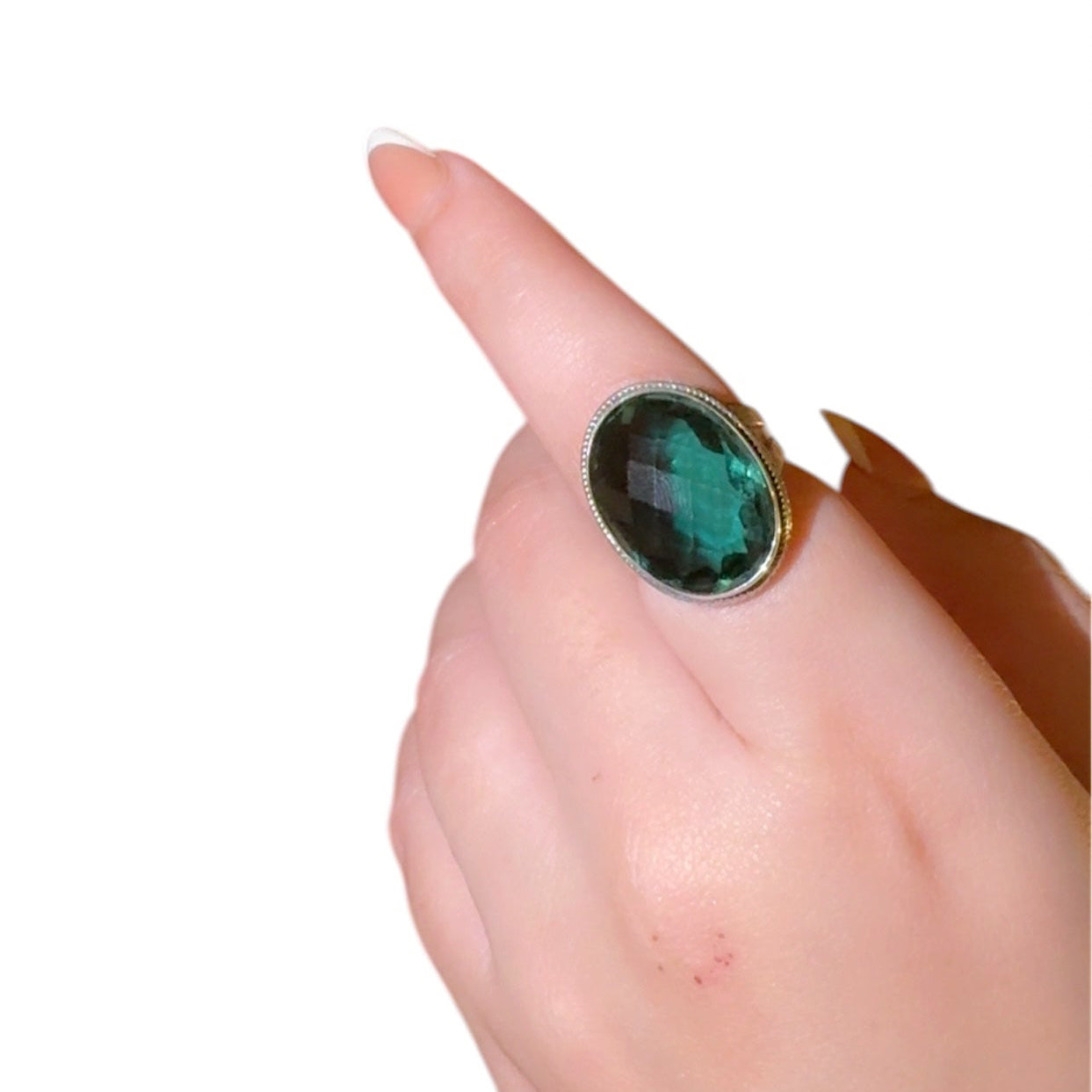 Natural Emerald Stone Ring