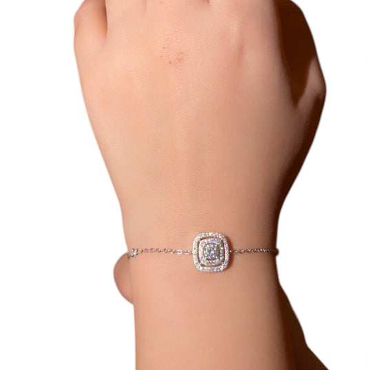 Elegant Zircon Silver bracelet