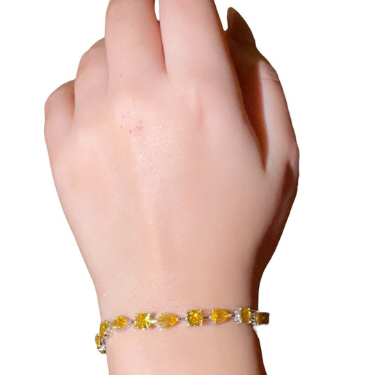 Citrine Silver Bracelet