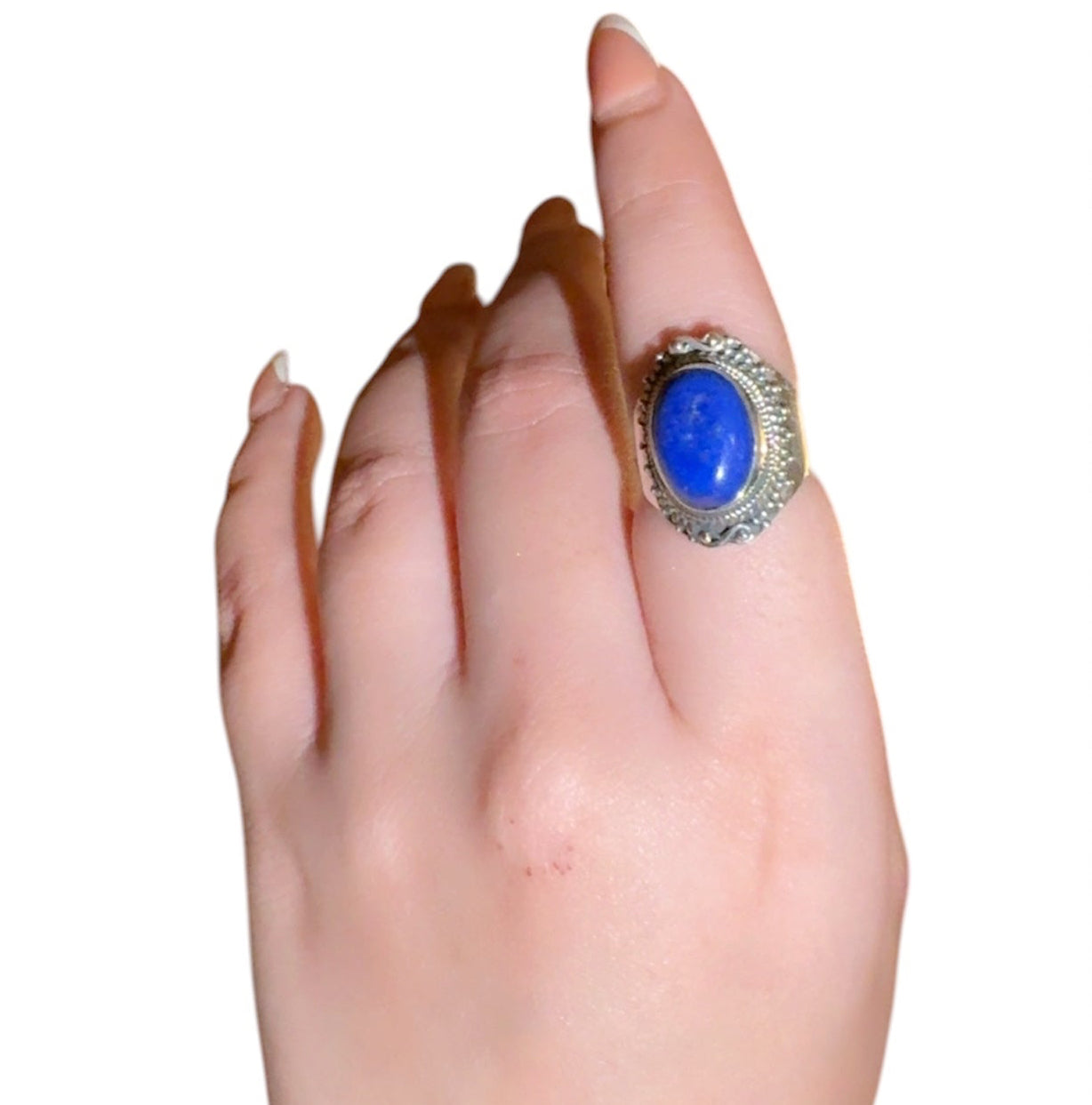 Lapis Lazuli Stone Silver Ring