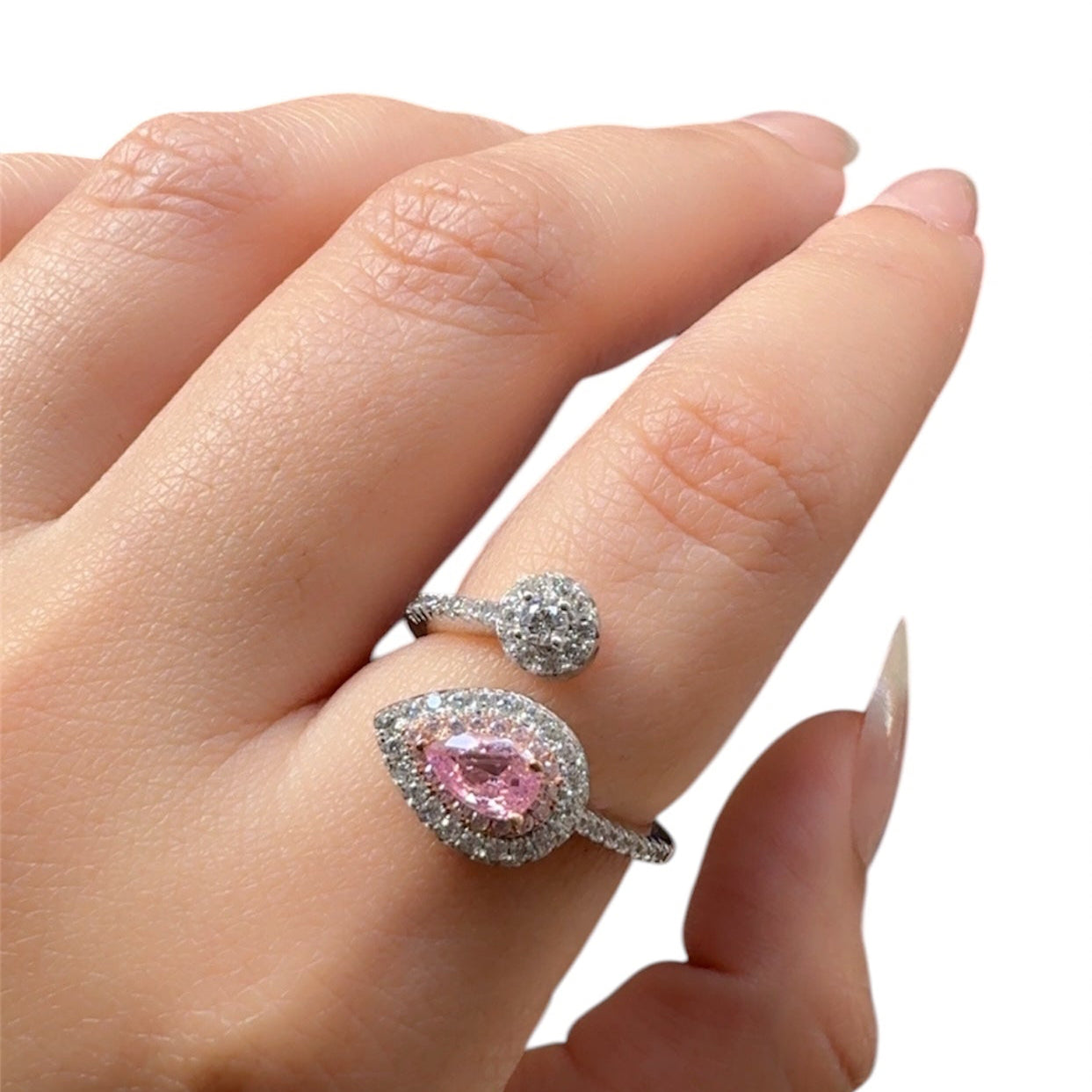Rose Quartz Silver Ring