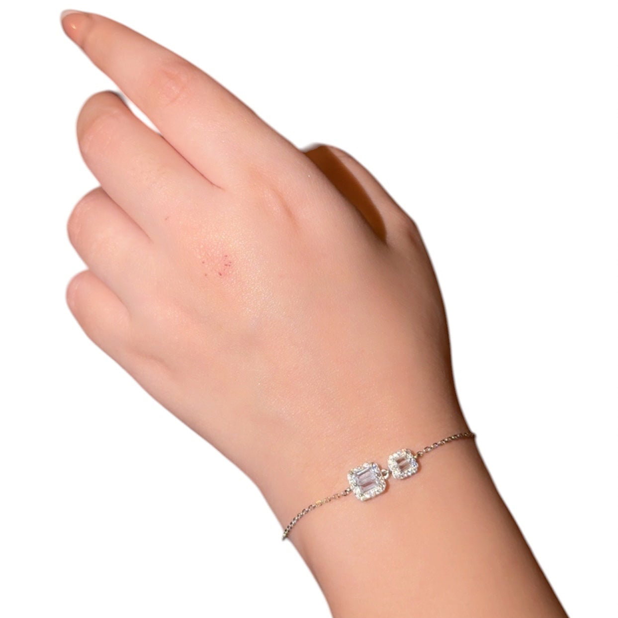 Diamond Zircon Silver Bracelet