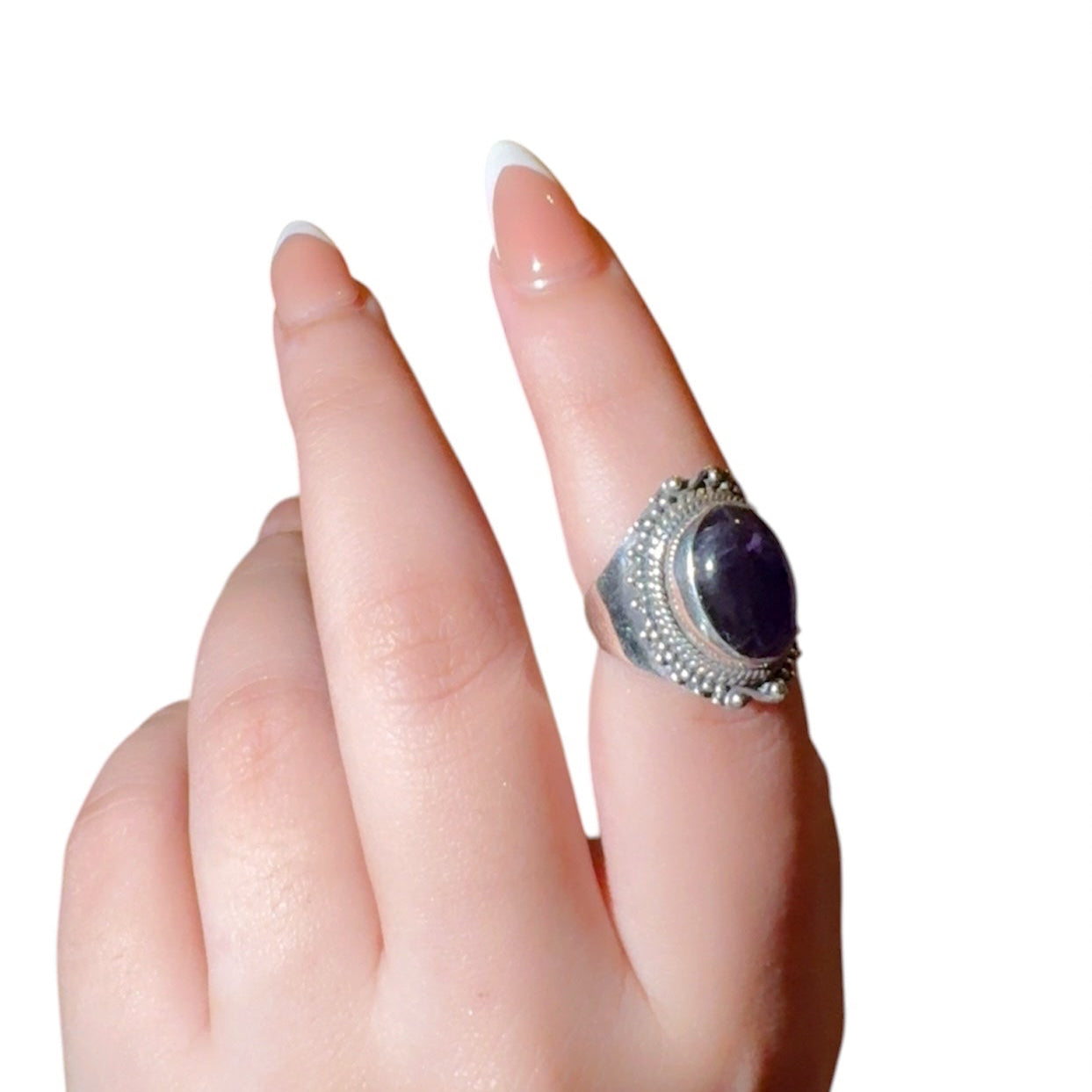 Amethyst Thai Silver Ring