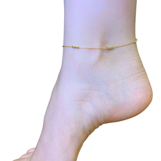 Simplicity (Gold Plated Sterling Silver Anklet)