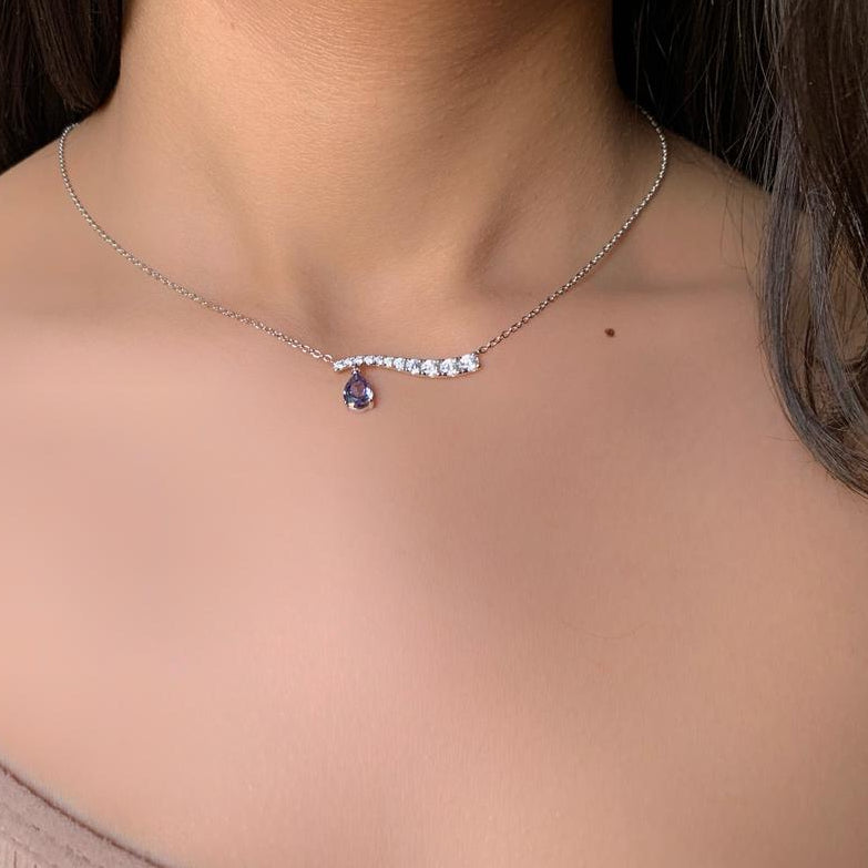 Luminous Amethyst Zircon Necklace