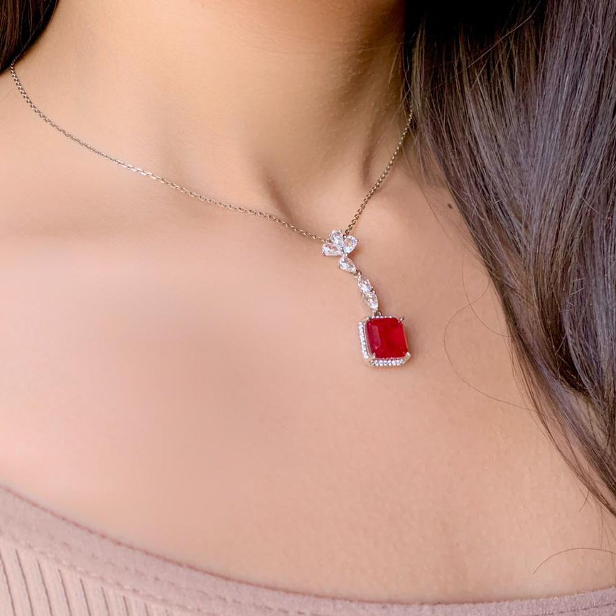 Ruby Zircon Necklace
