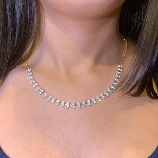 Zircon Prime Necklace (Gold Plated Sterling Silver Necklace)