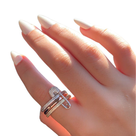 Triple Hoop Safety Pin Apm Ring