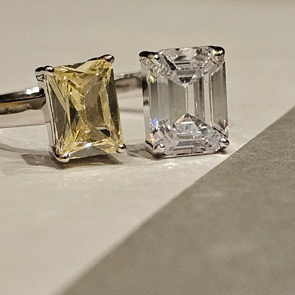 Citrine & white zircon