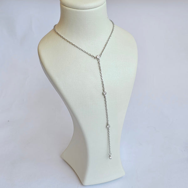 White zircon necklace