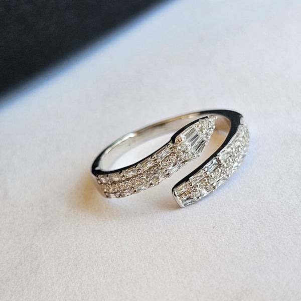 Stunning white zircon ring